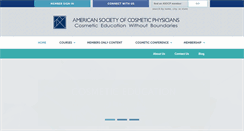 Desktop Screenshot of cosmeticphysicians.org
